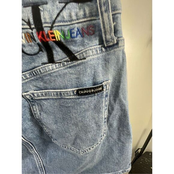 Calvin Klein Jeans VTG Denim Mini Skirt Size 27 - Picture 5 of 9